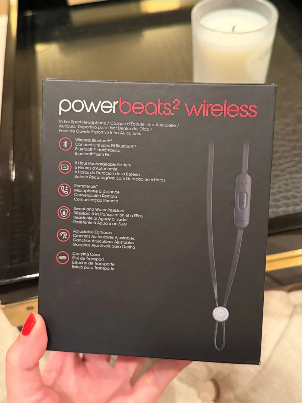 Beats by Dre Powerbeats2 Wireless Ear-Hook Headphones in Black